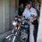 蓄勢待發的彭錫蚕阿公，就是用這台摩托車載著豆腐產品去光復市區中沿街叫賣。.JPG