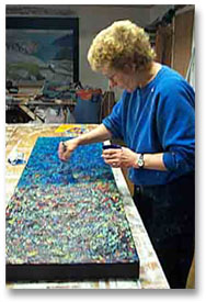Angela in her studio