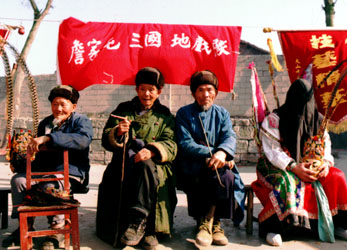 Twins and performers Chinese twins and mask performers